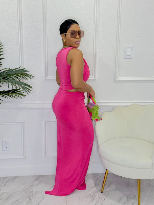 Pink Sapphire Skirt Set