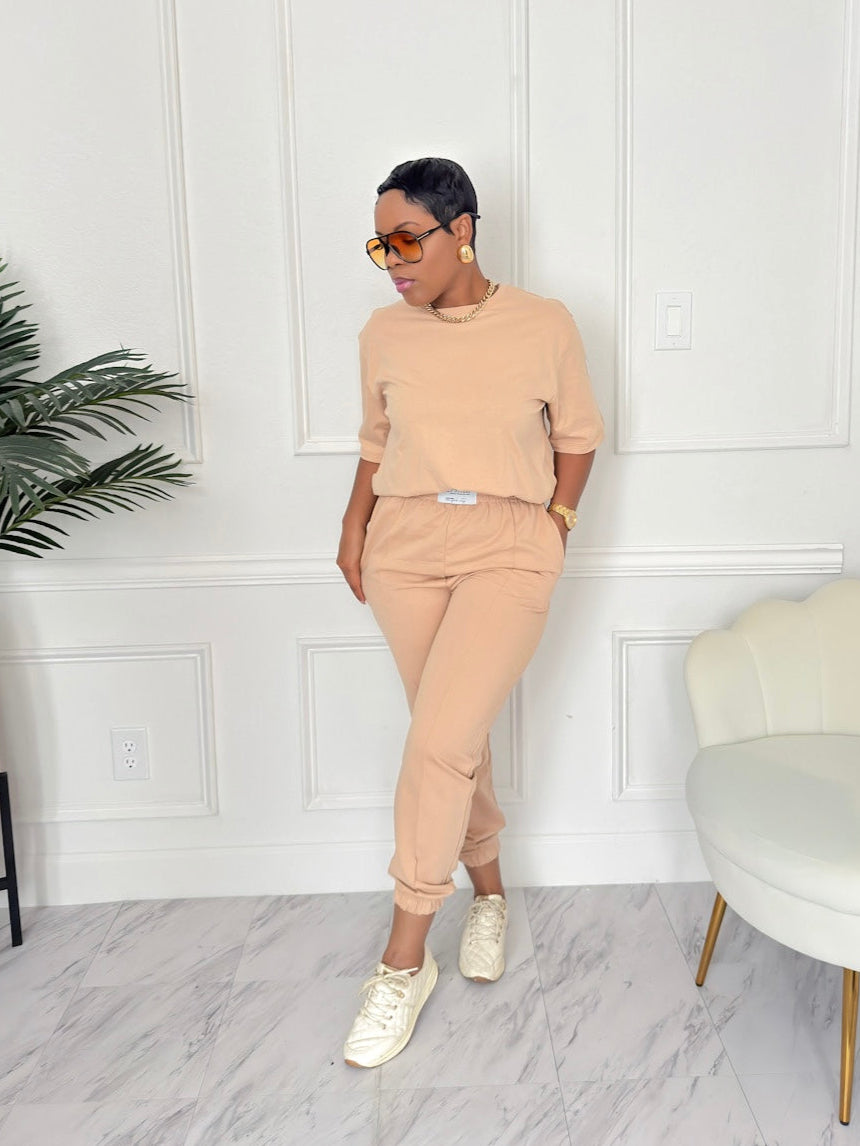 Lounged jogger set (TAN)