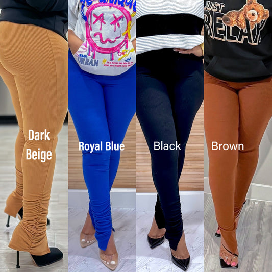 Split Ankle Ribbed leggings