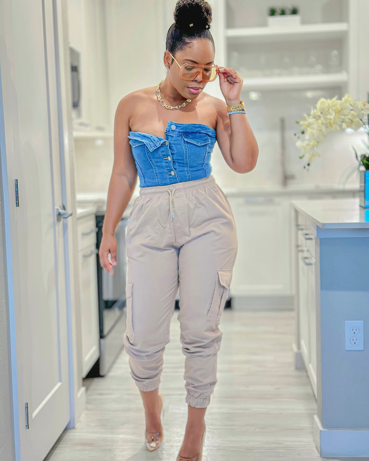 Hight Waisted Cargo jogger