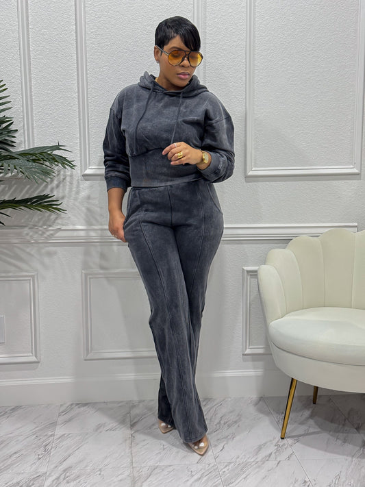 Relax Vibe asid wash Jogger/Pants set