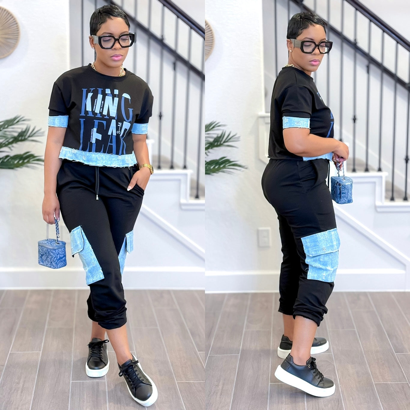 Side Denim Pocket Style Lounged (jogger only)