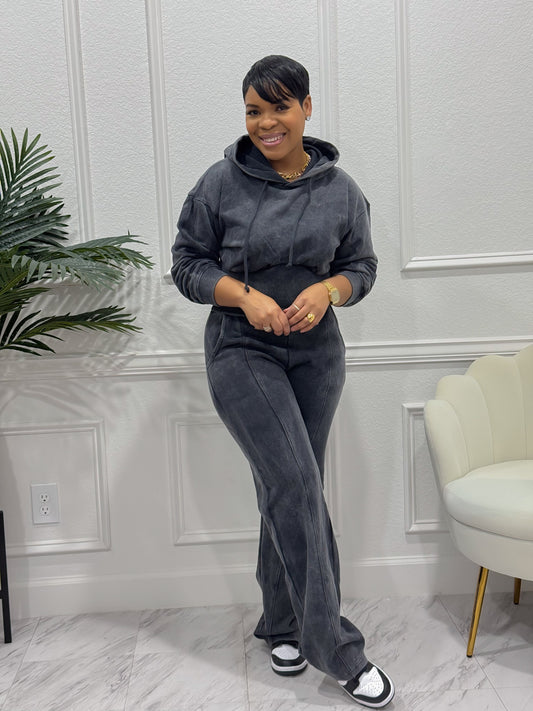 Relax Vibe asid wash Jogger/Pants set