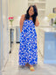 HI-LOW SUMMER MAXI DRESS BLUE