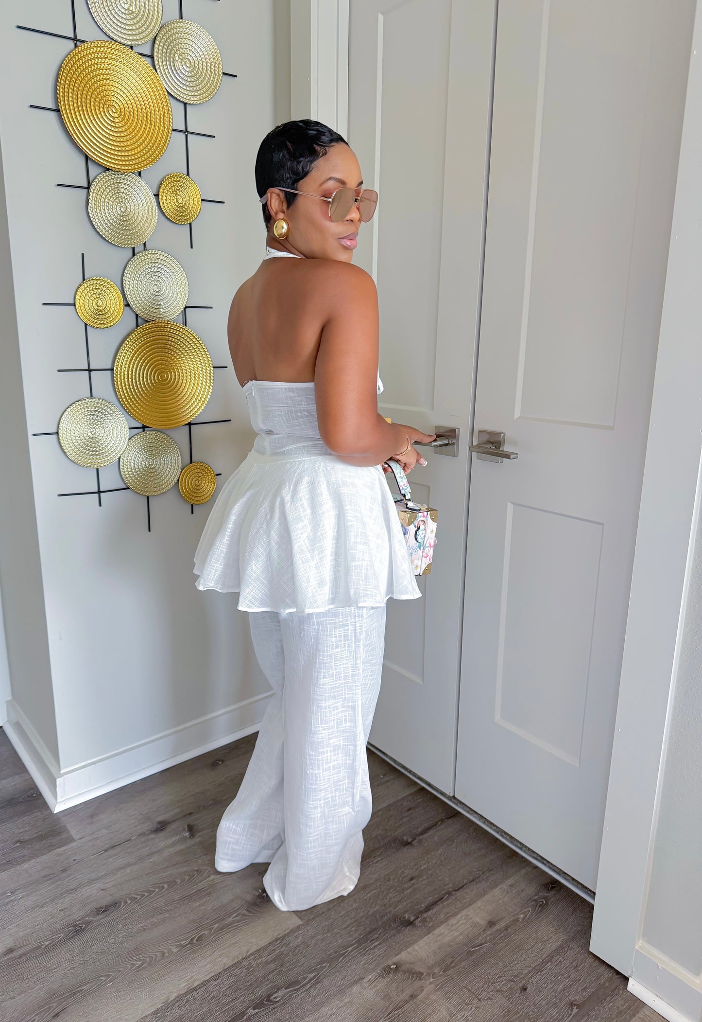 Ashley 2 piece linen pants set