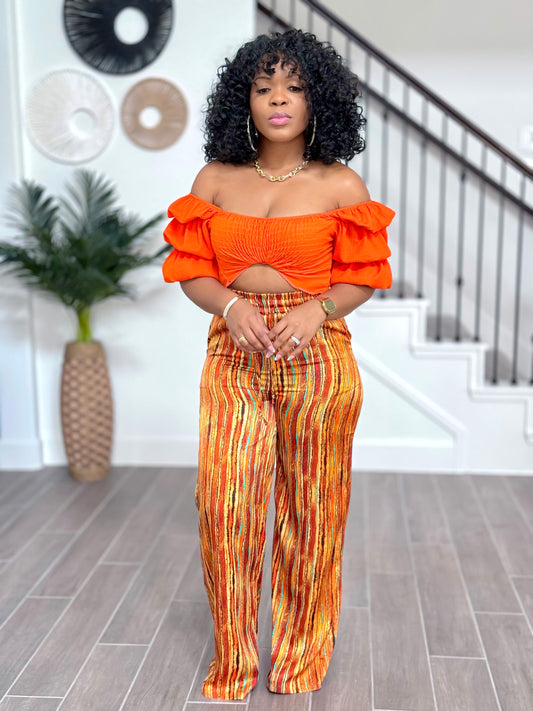 Summer SATIN WIDE LEG PANTS (only)