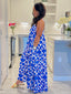 HI-LOW SUMMER MAXI DRESS BLUE