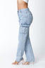 REAL CUTE CARGO JEANS LIGHT DENIM