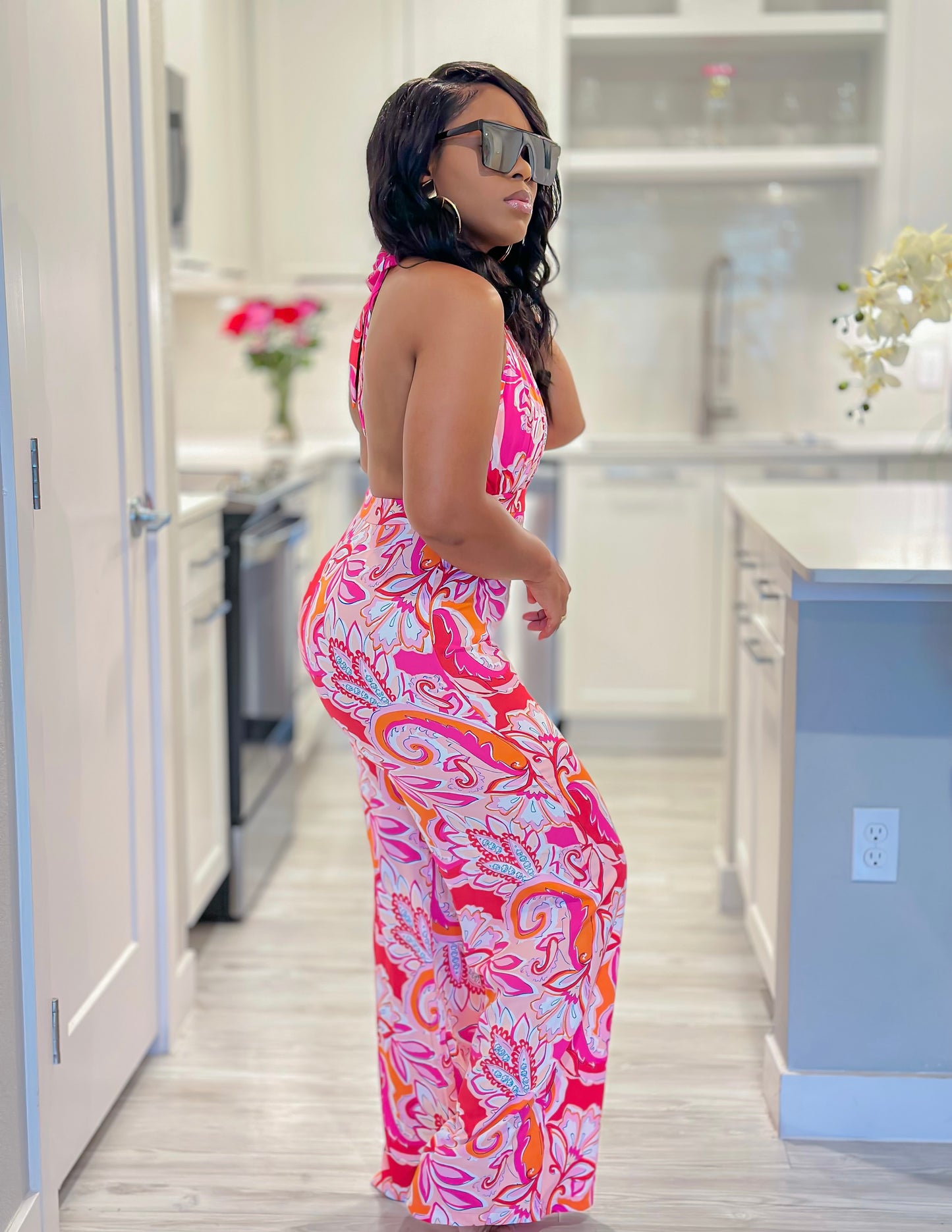 West Coast Halter Back Jumpsuit