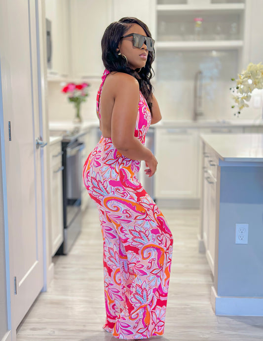 West Coast Halter Back Jumpsuit