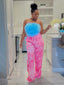 PINK OUT WIDE LEG PANTS