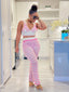 Bora Bora Crochet pants set PINK