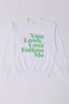 FOLLOW ME 3D PRINT SWEATSHIRT (WHITE).