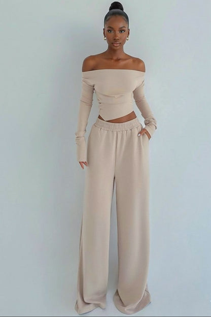 Kaylee Wide-leg Pants Set