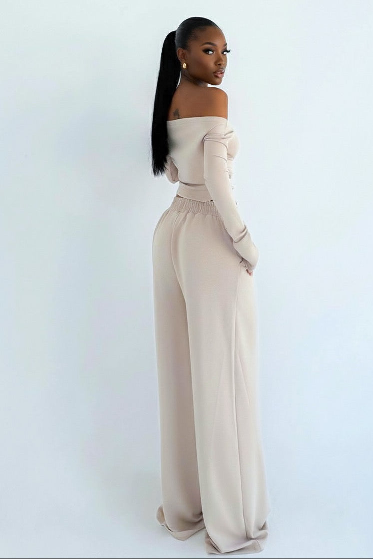 Kaylee Wide-leg Pants Set