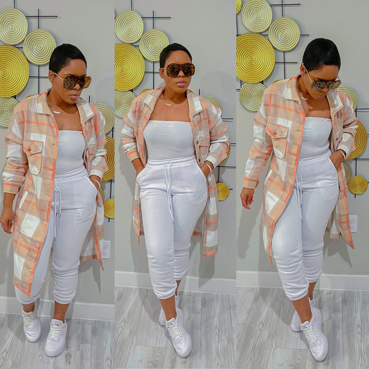 TRENDY LONG  SHIRT JACKET